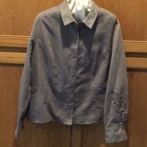 NWOT Faux Suede Dark Grey Shirt Jacket